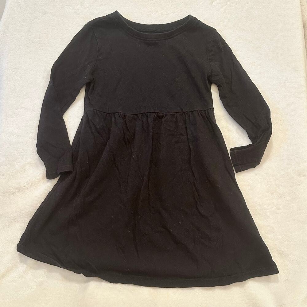 Long Sleeve Black Play Dress sz 5T Black Dress